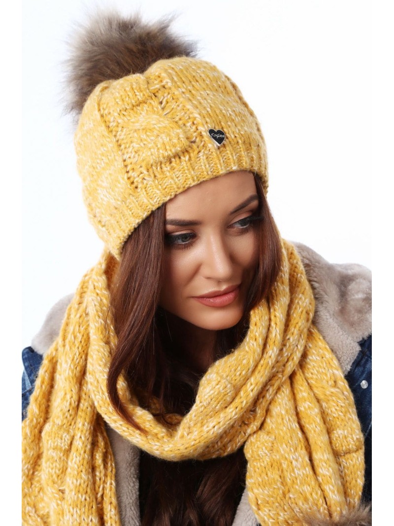 Winter honey set, hat and scarf C40 - Online store - Boutique